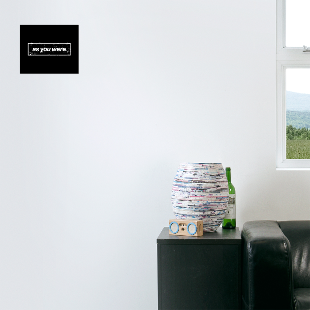 As You Were - The Mancunian Indie LG Statement Black by Butter Creative